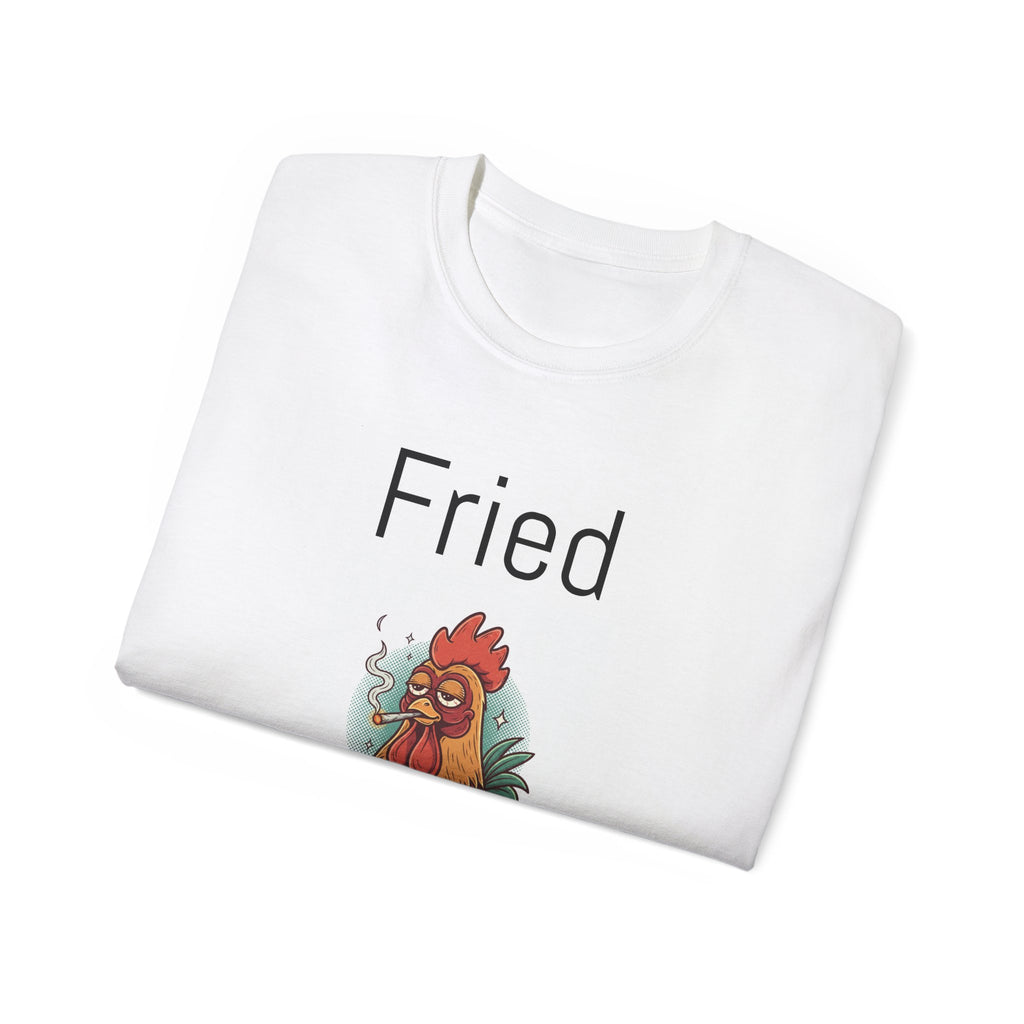 Fried Chicken Graphic Tee — Cute funny witty Smoking Rooster T-Shirt Unisex