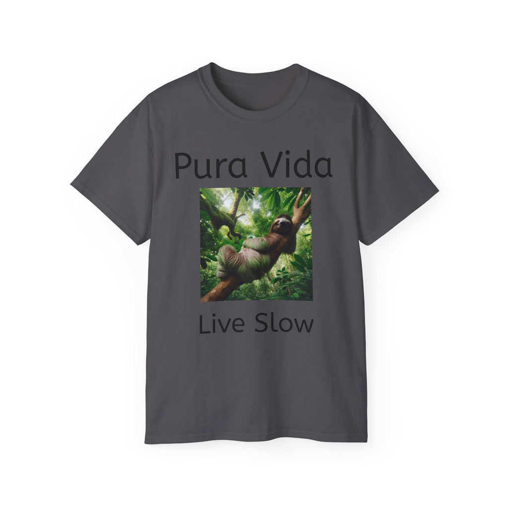 Pura Vida Sloth T - Live Slow Unisex Cotton T