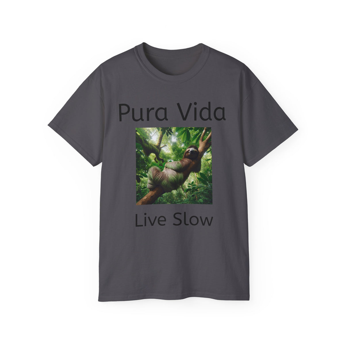 Pura Vida Sloth T - Live Slow Unisex Cotton T