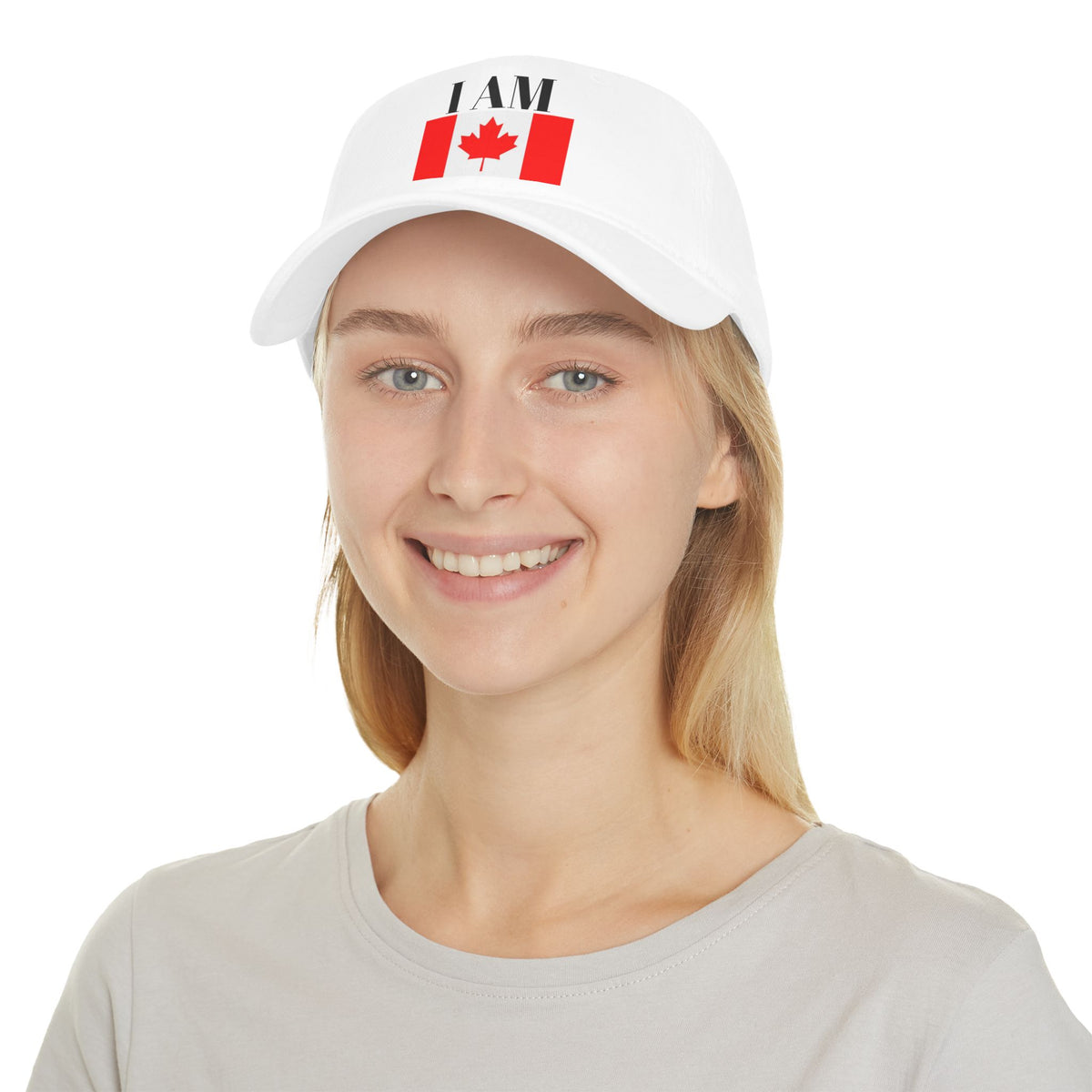 I Am Canadian Statement Low Profile Baseball Cap One Size