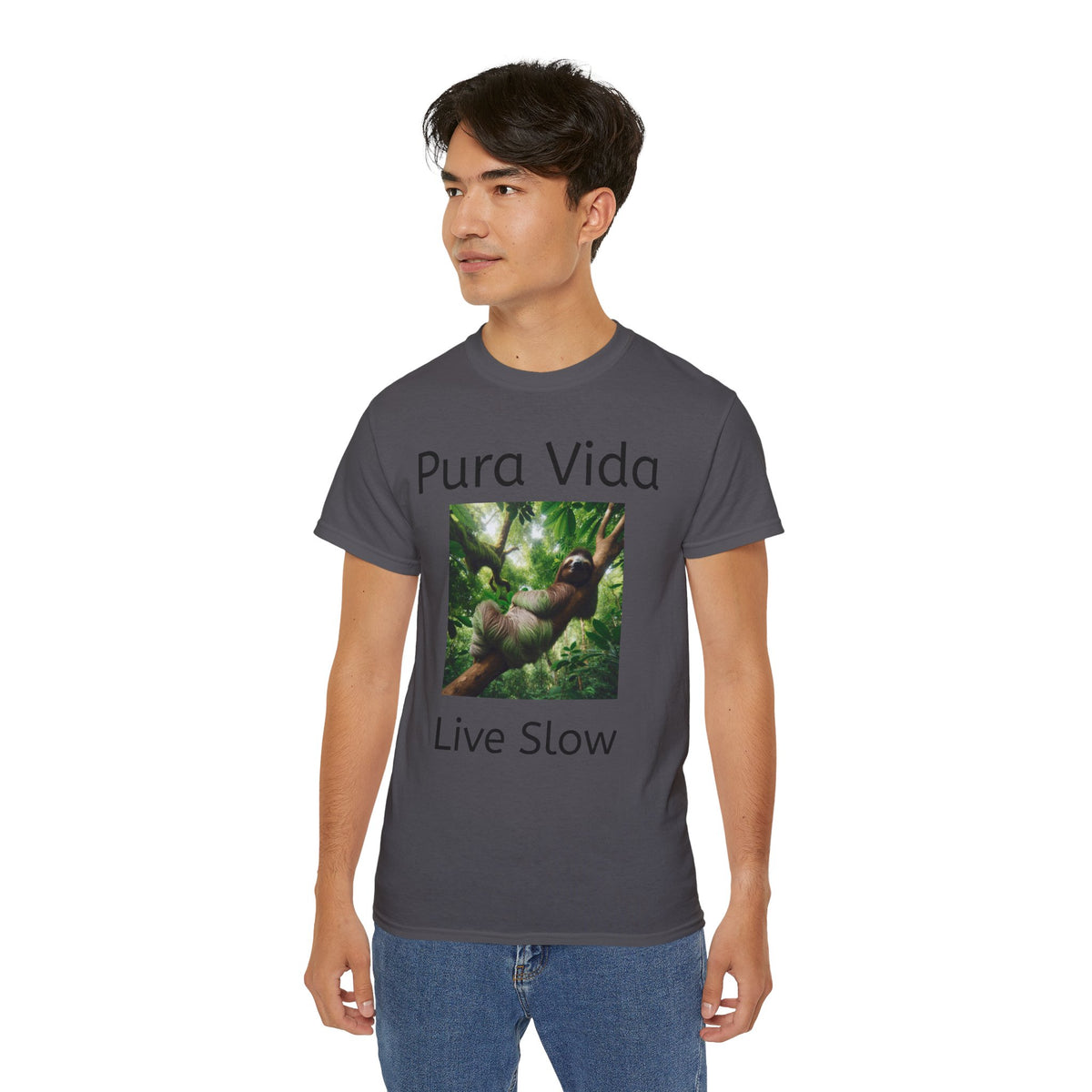 Pura Vida Sloth T - Live Slow Unisex Cotton T