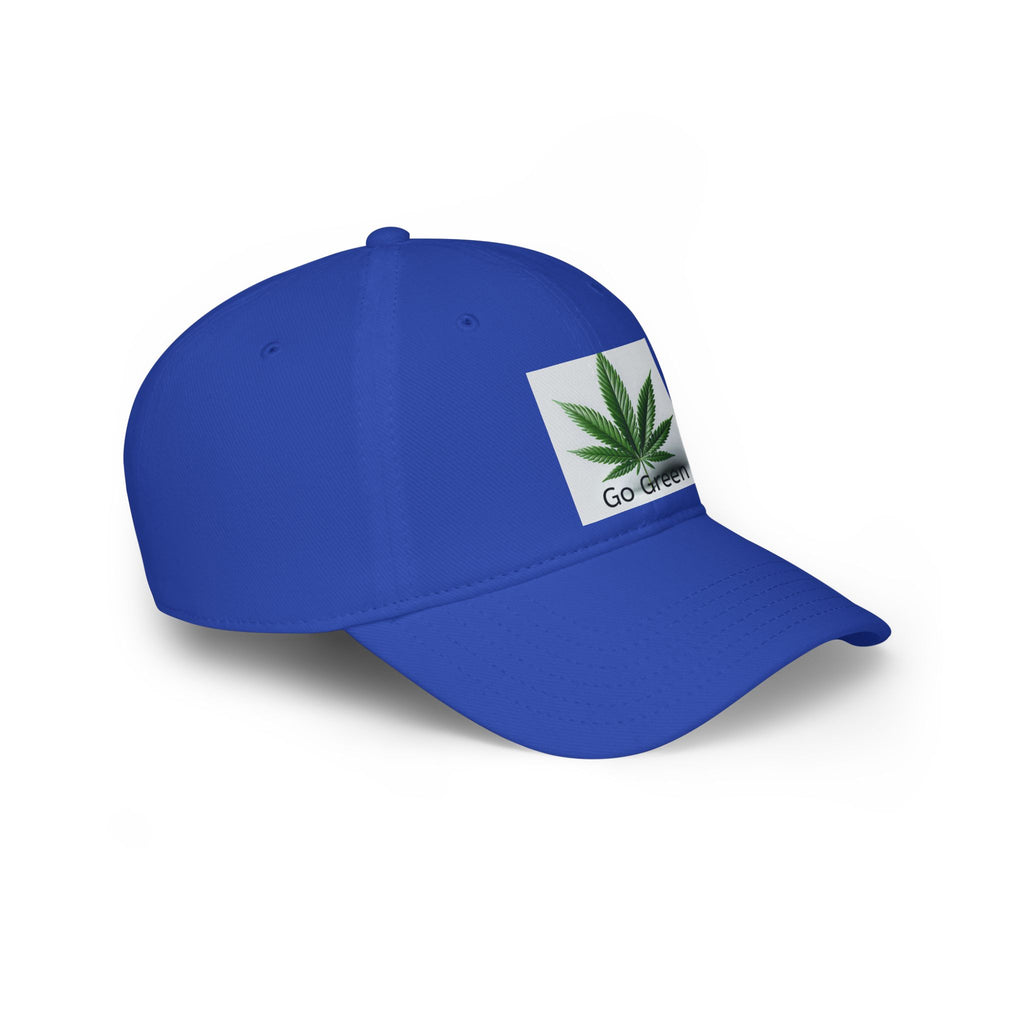 Go Green Marijuana Leaf - Low Profile Baseball Cap Pro pot One Size