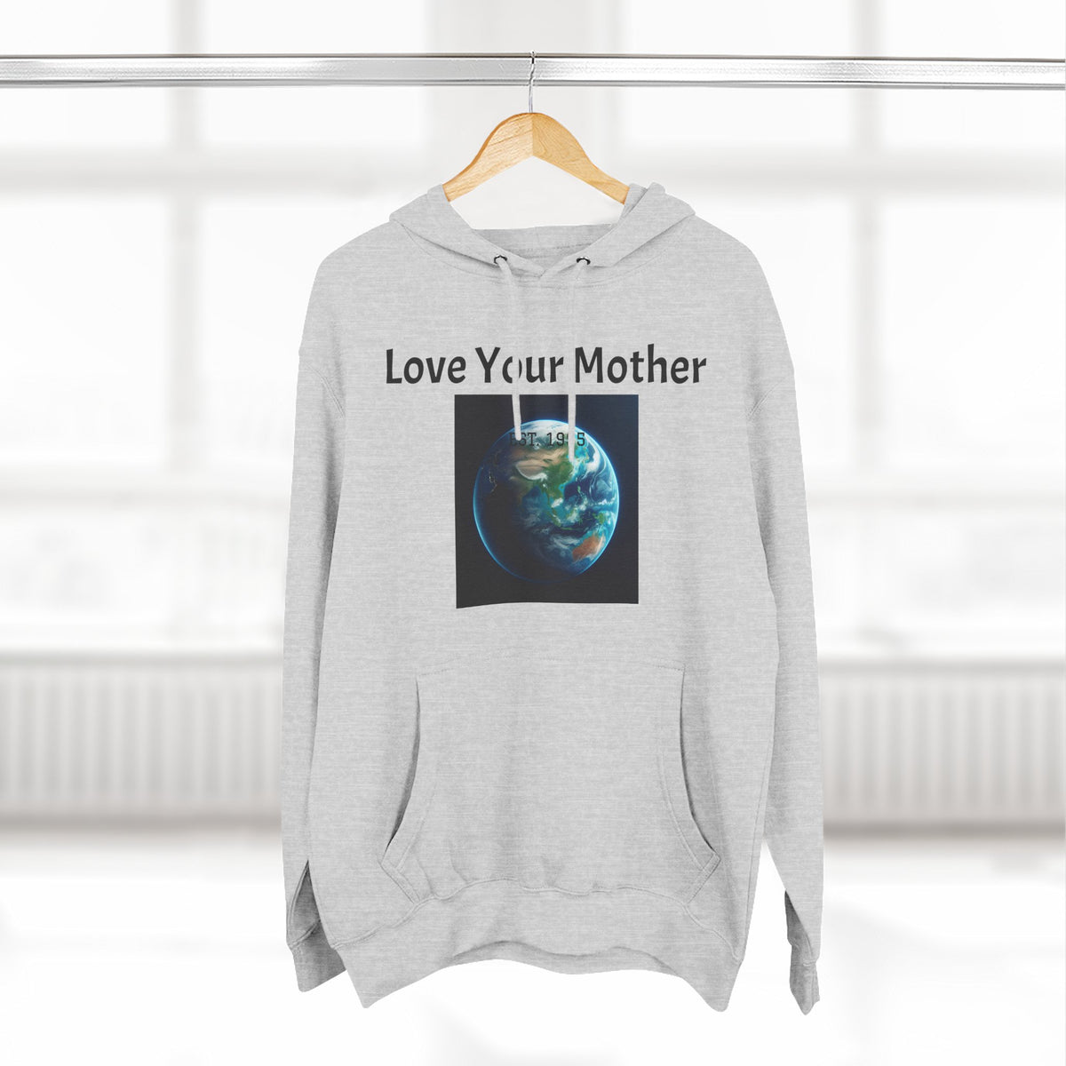 Hoodie - "Love Your Mother" Earth Graphic Hoodie (Eco Awareness, Earth Day)