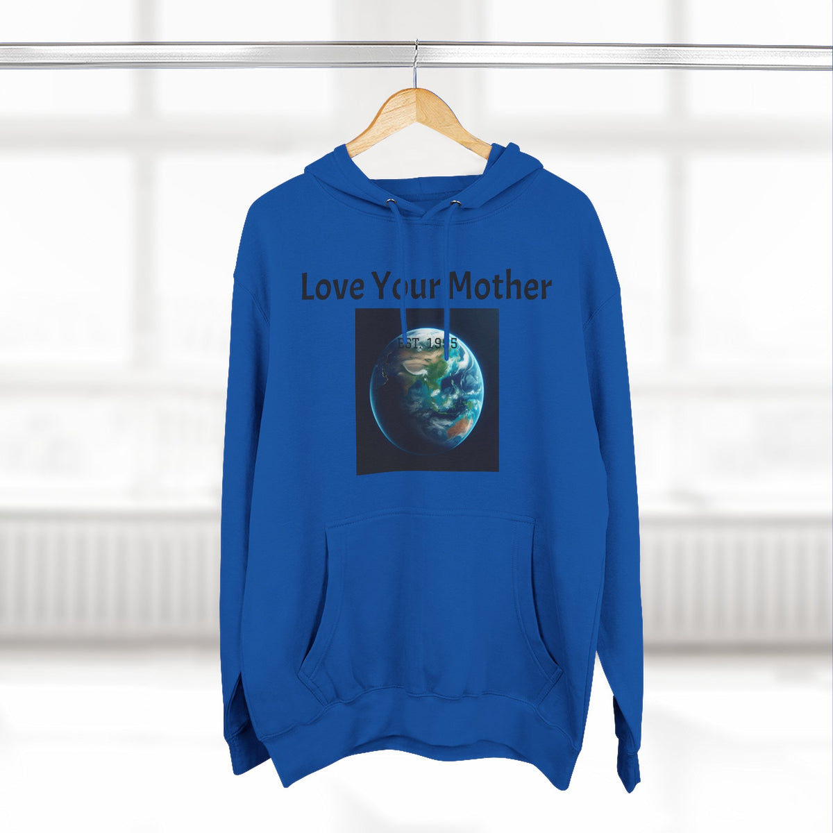 Hoodie - "Love Your Mother" Earth Graphic Hoodie (Eco Awareness, Earth Day)