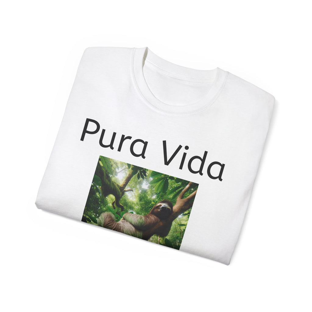 Pura Vida Sloth T - Live Slow Unisex Cotton T