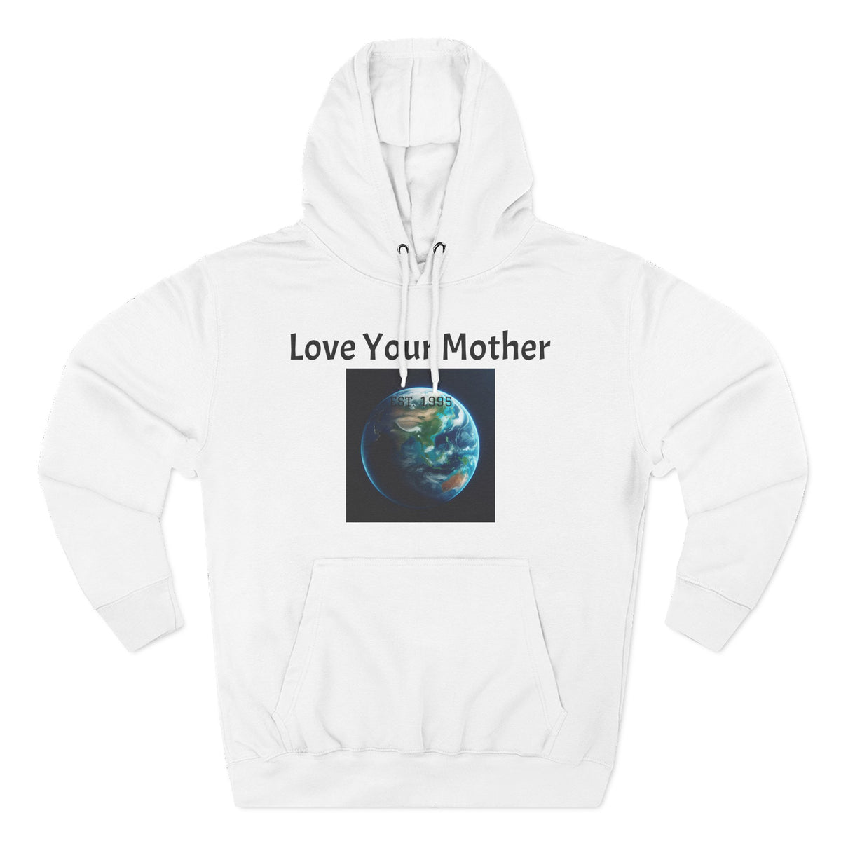 Hoodie - "Love Your Mother" Earth Graphic Hoodie (Eco Awareness, Earth Day)