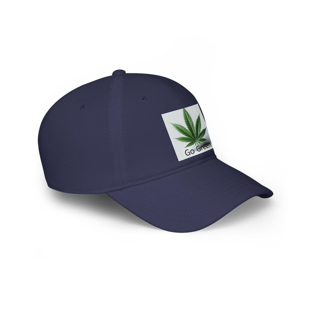 Go Green Marijuana Leaf - Low Profile Baseball Cap Pro pot One Size
