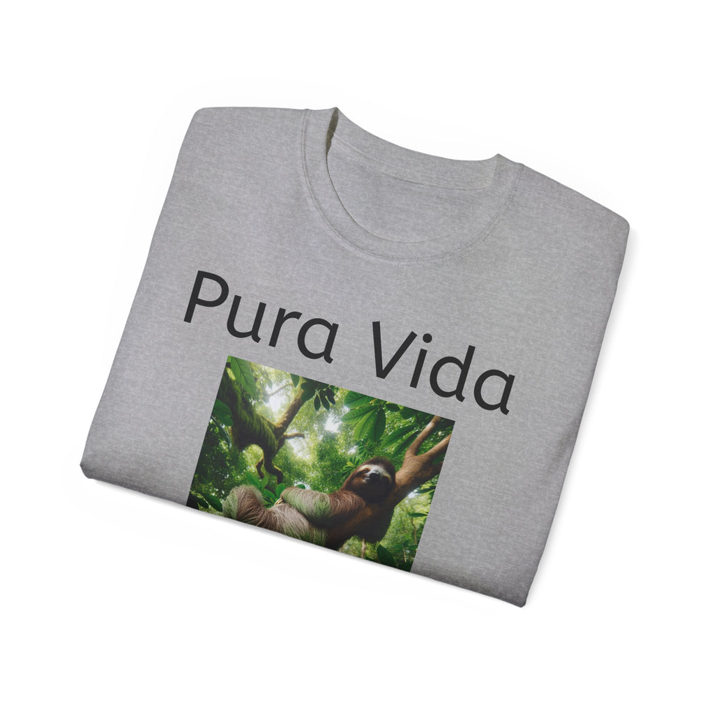 Pura Vida Sloth T - Live Slow Unisex Cotton T
