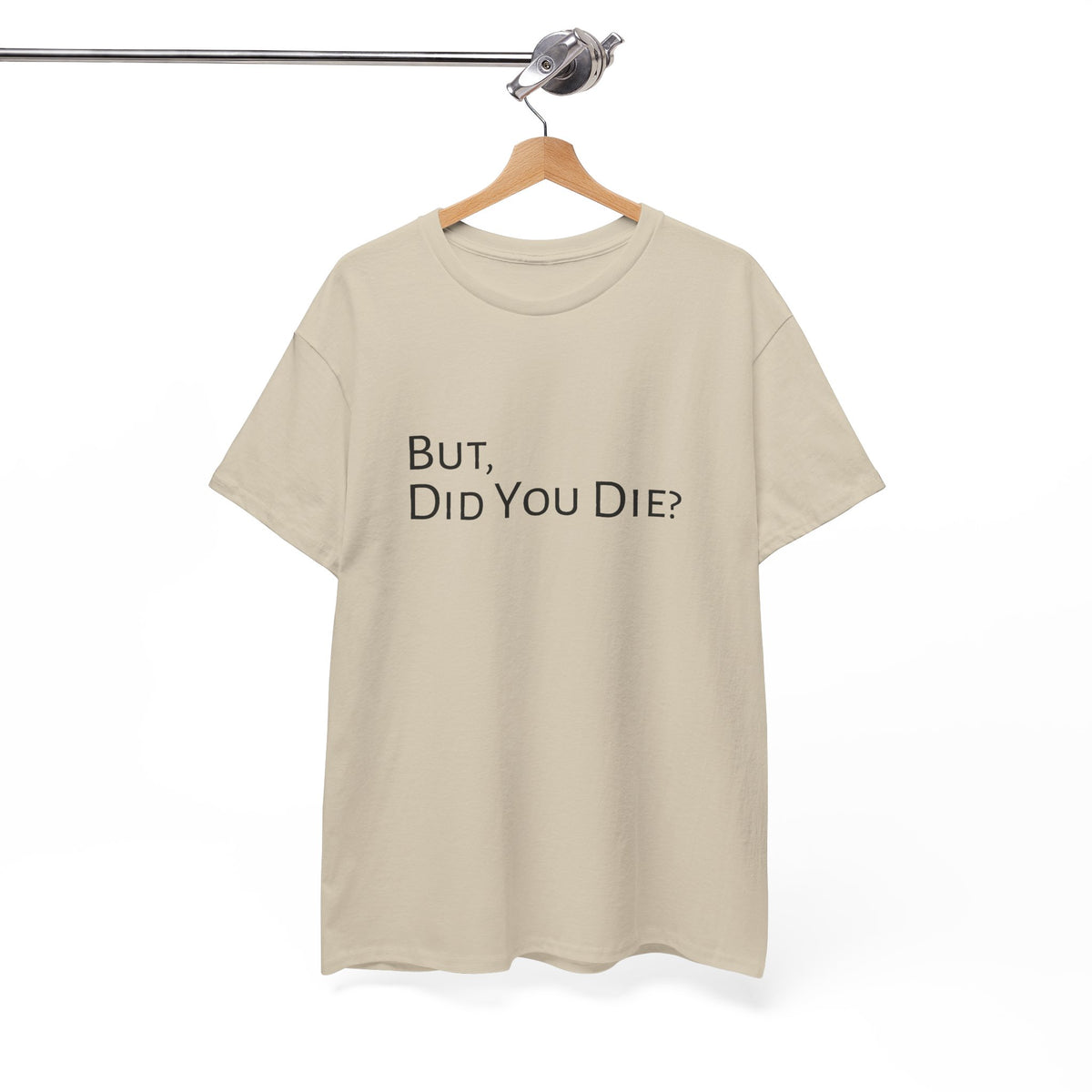 Funny "But, Did You Die?" T‑Shirt — Sarcastic Graphic Tee for Travelers & Adventurers