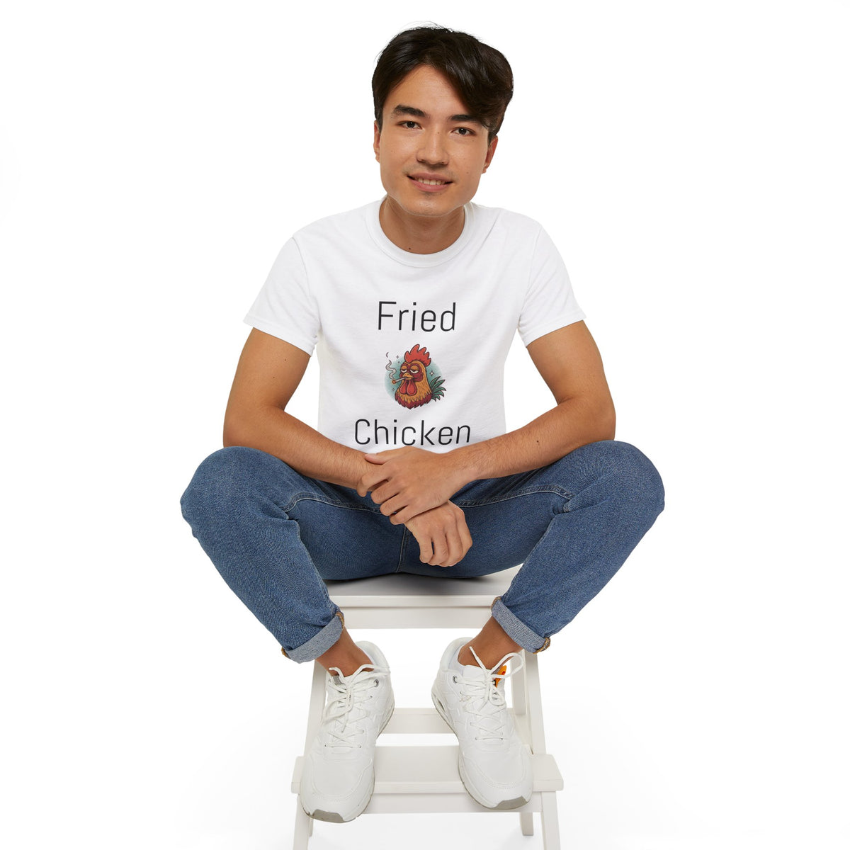 Fried Chicken Graphic Tee — Cute funny witty Smoking Rooster T-Shirt Unisex