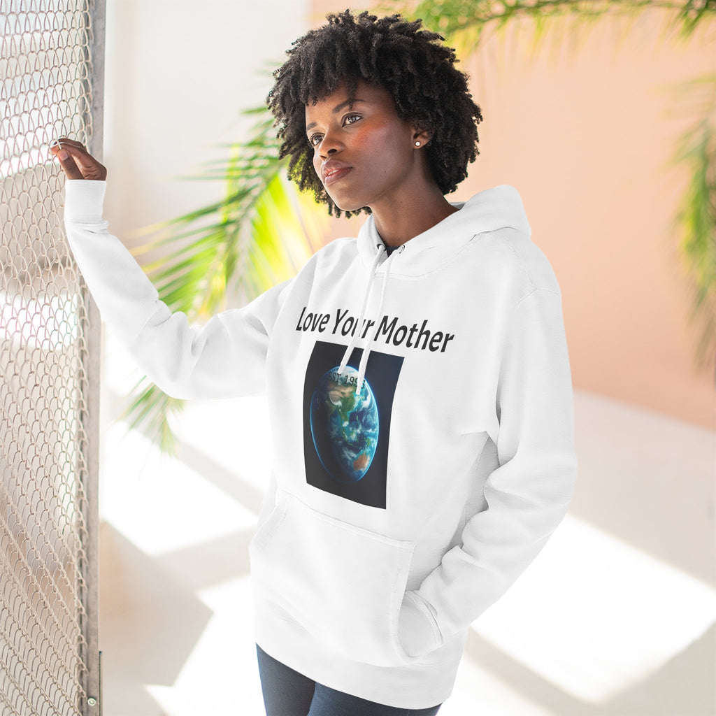 Hoodie - "Love Your Mother" Earth Graphic Hoodie (Eco Awareness, Earth Day)
