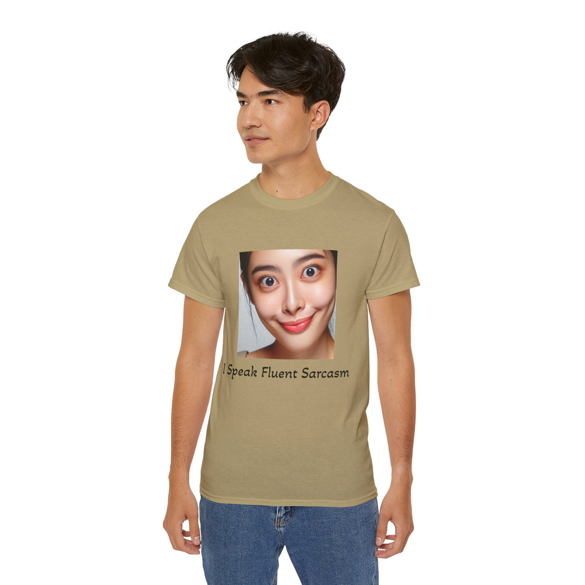 Sarcastic Face T-Shirt — “I Speak Fluent Sarcasm” Graphic Tee