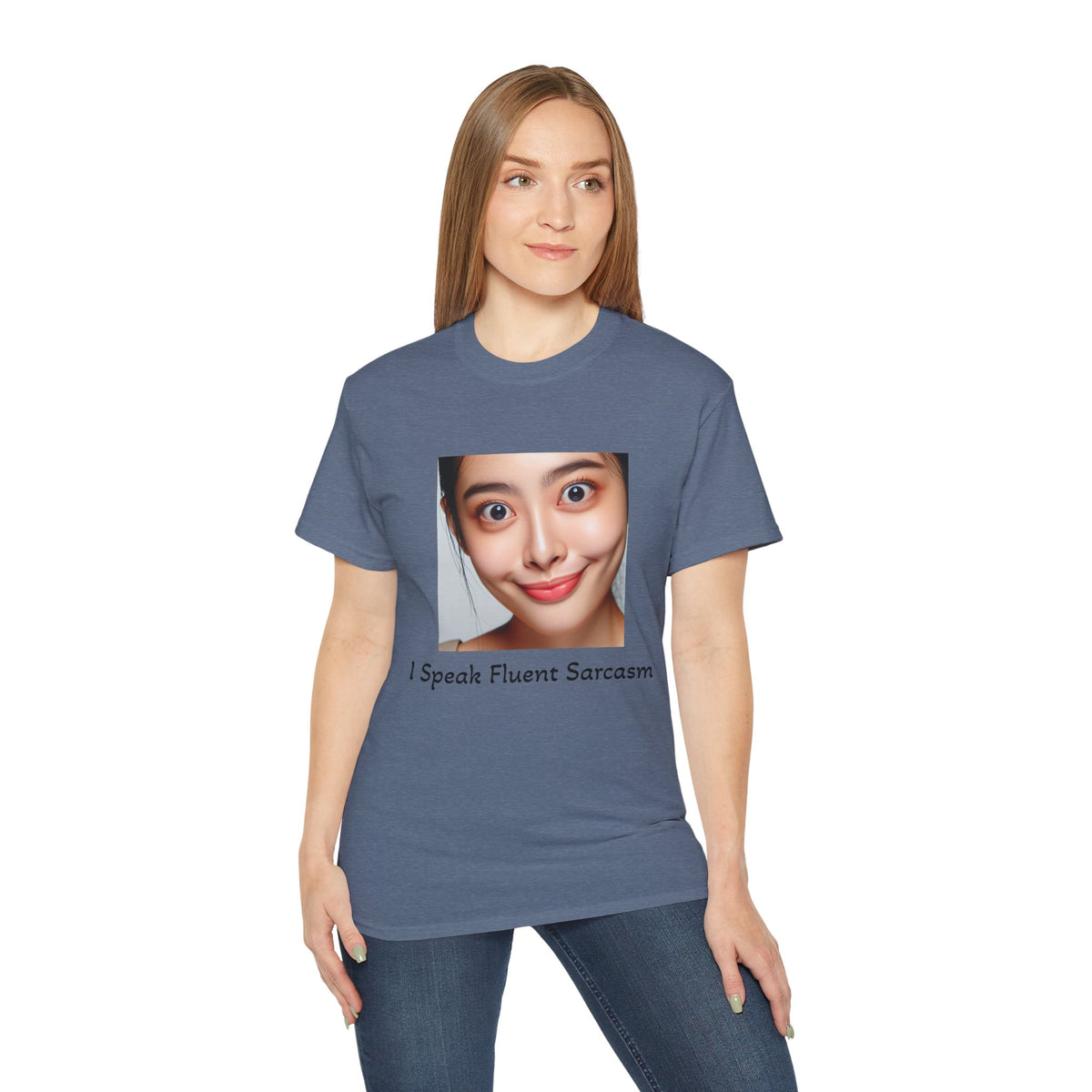 Sarcastic Face T-Shirt — “I Speak Fluent Sarcasm” Graphic Tee