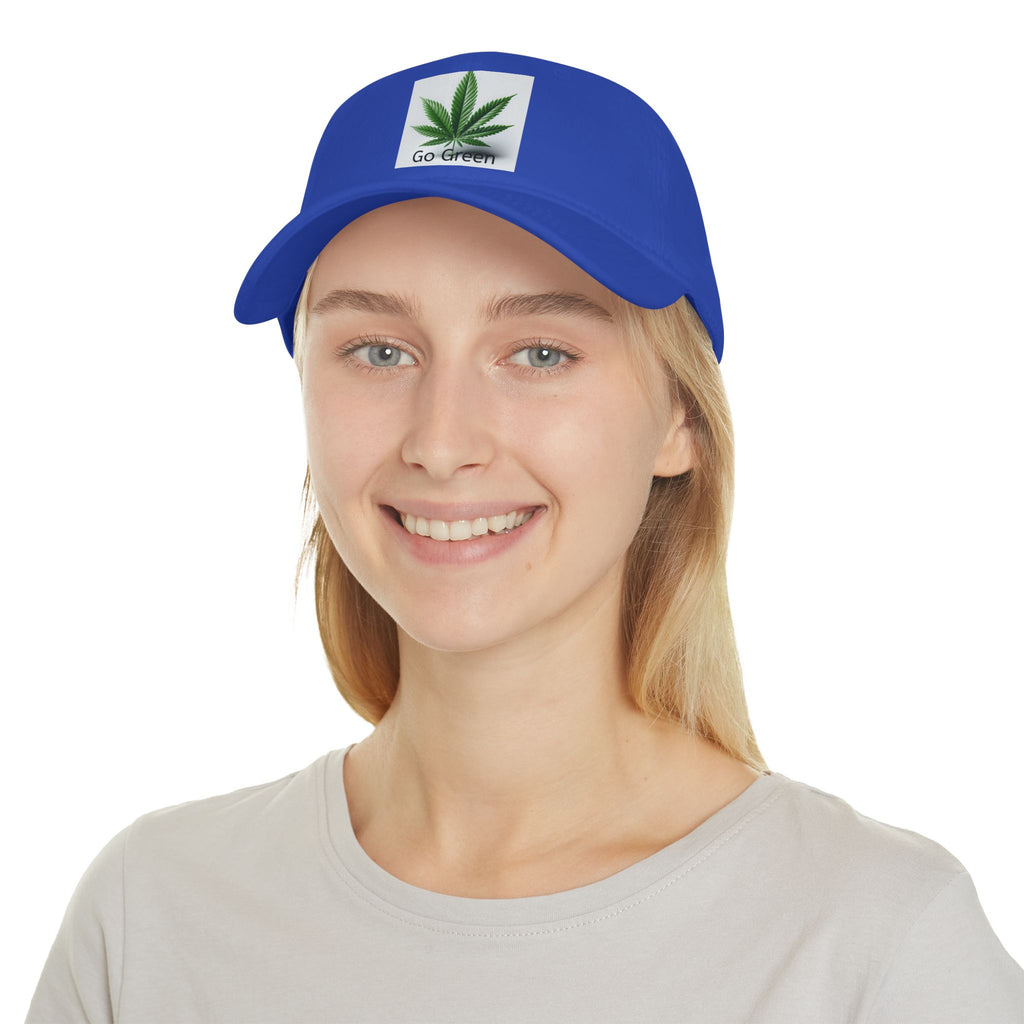 Go Green Marijuana Leaf - Low Profile Baseball Cap Pro pot One Size