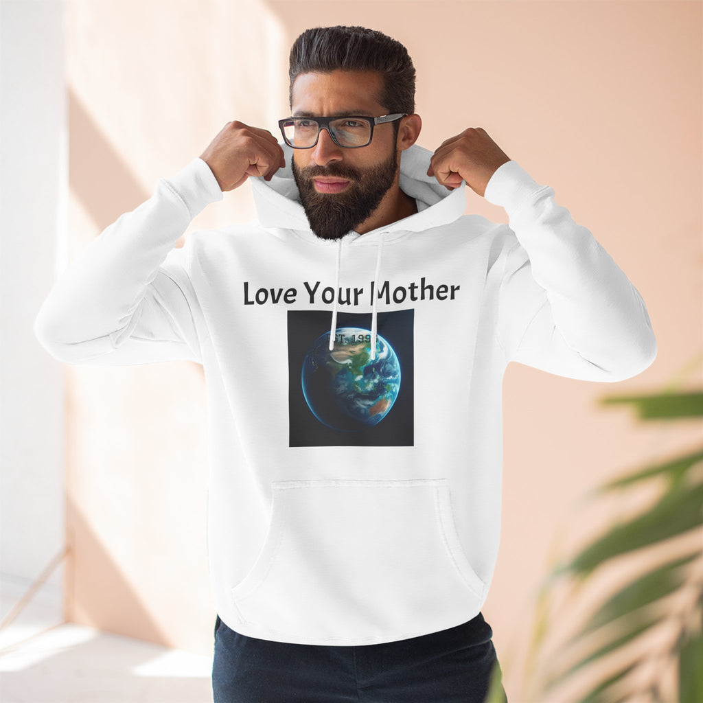 Hoodie - "Love Your Mother" Earth Graphic Hoodie (Eco Awareness, Earth Day)