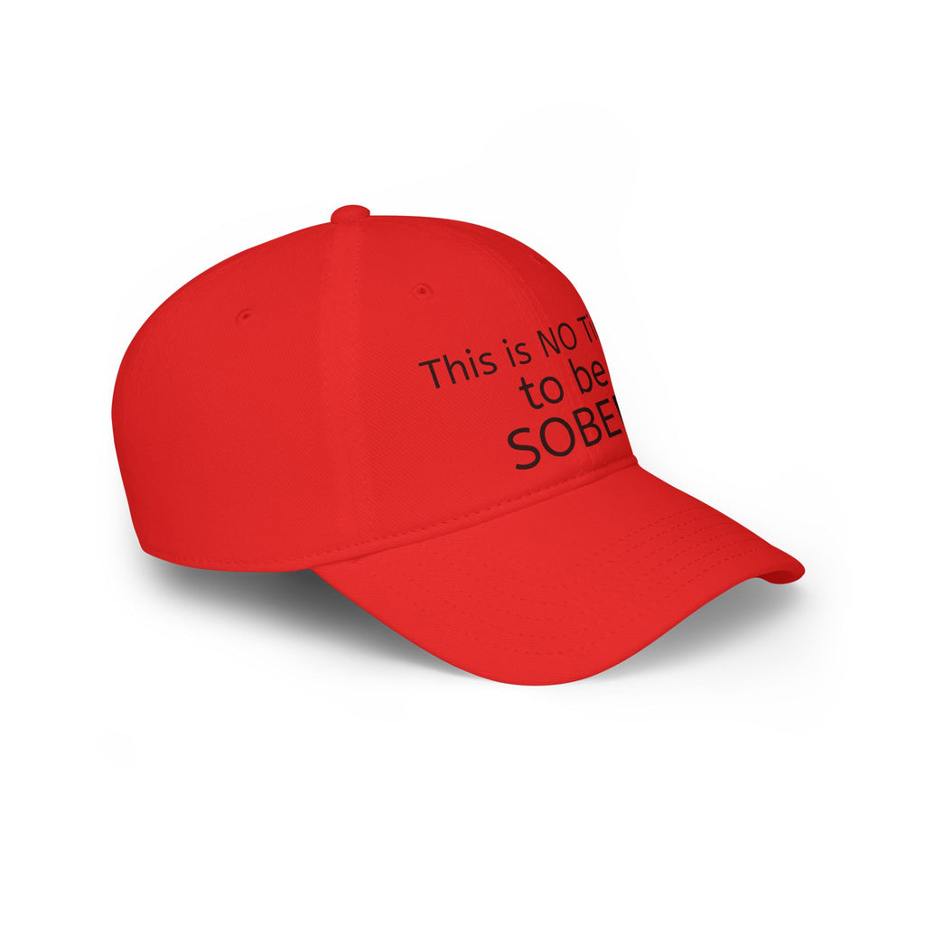 No Time to be SOBER-  Witty, funny, sarcastic Low Profile Baseball Cap one size