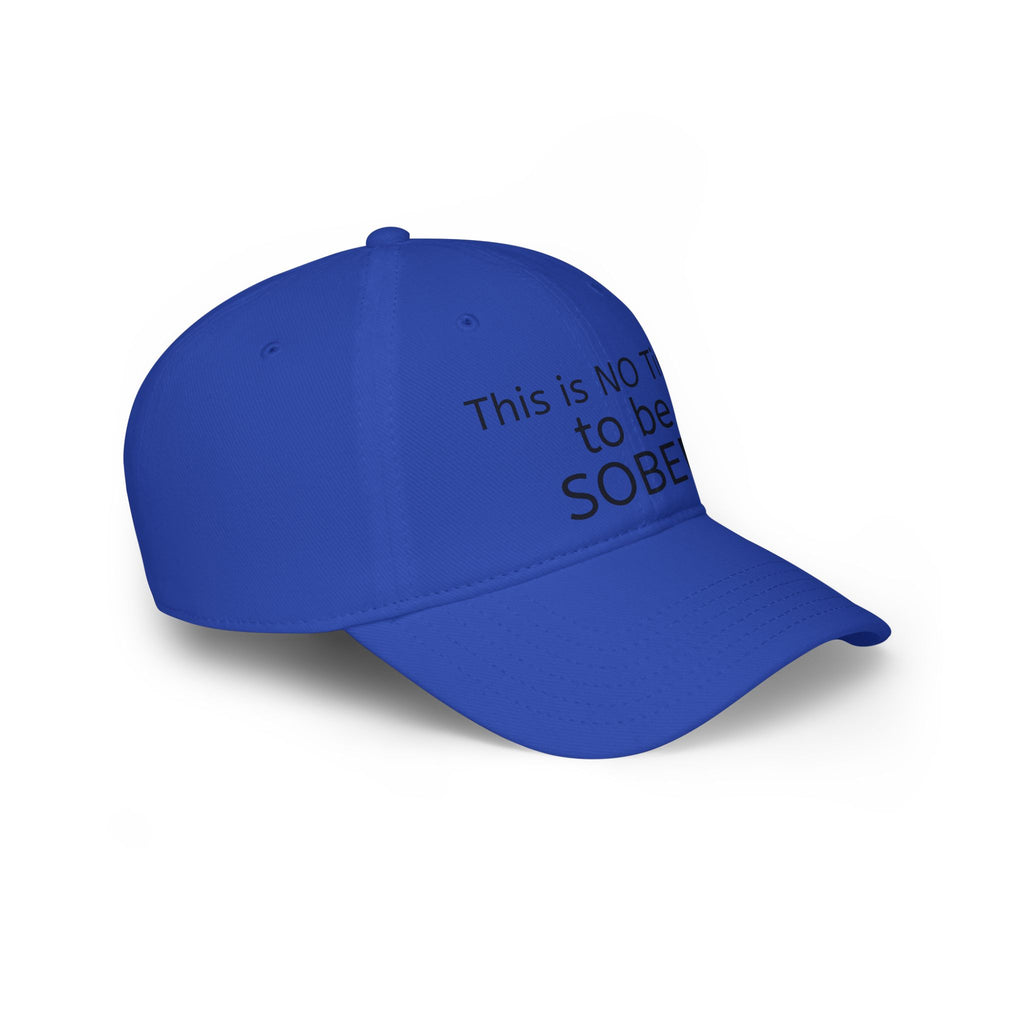 No Time to be SOBER-  Witty, funny, sarcastic Low Profile Baseball Cap one size