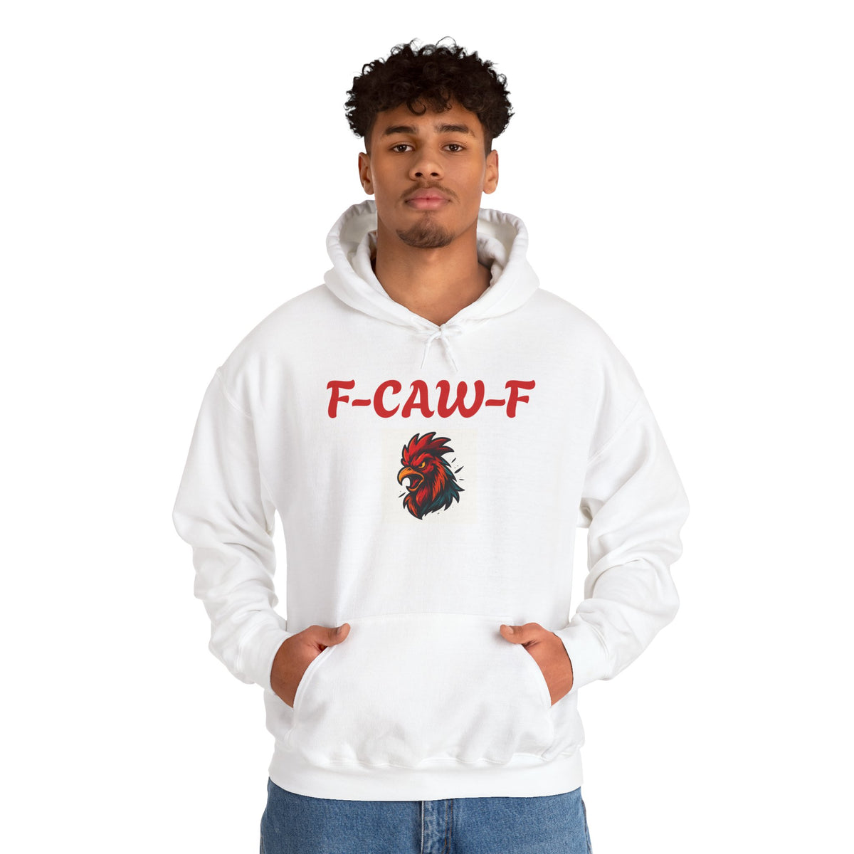 Rooster F-CAW-F Graphic Hoodie – Funny Rooster Farm & Poultry Lover Sweatshirt
