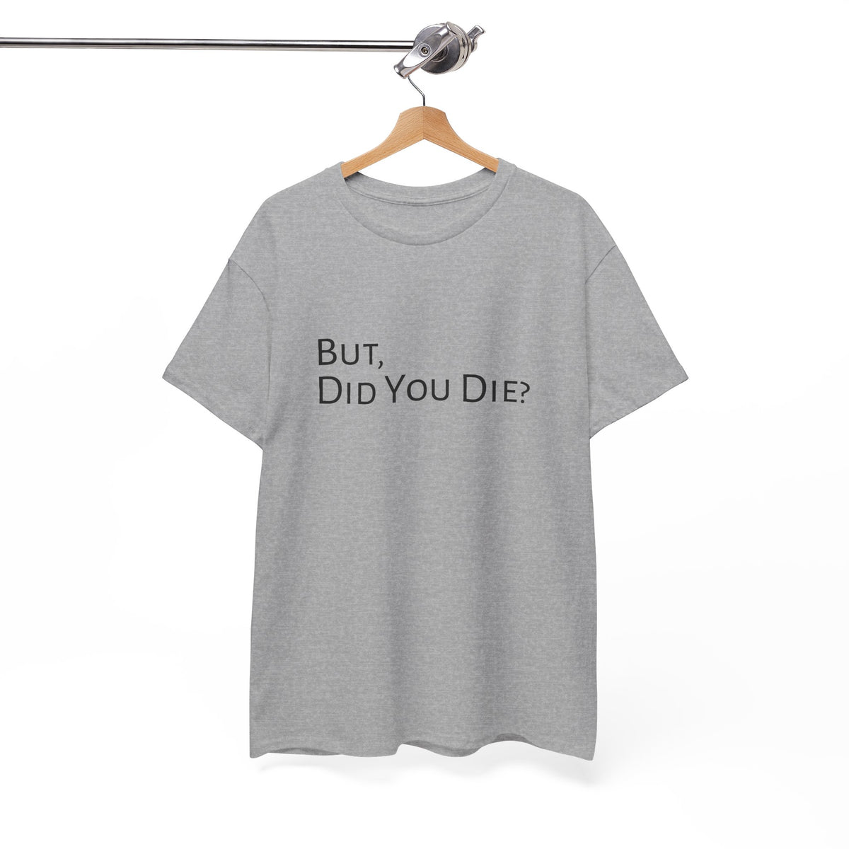 Funny "But, Did You Die?" T‑Shirt — Sarcastic Graphic Tee for Travelers & Adventurers
