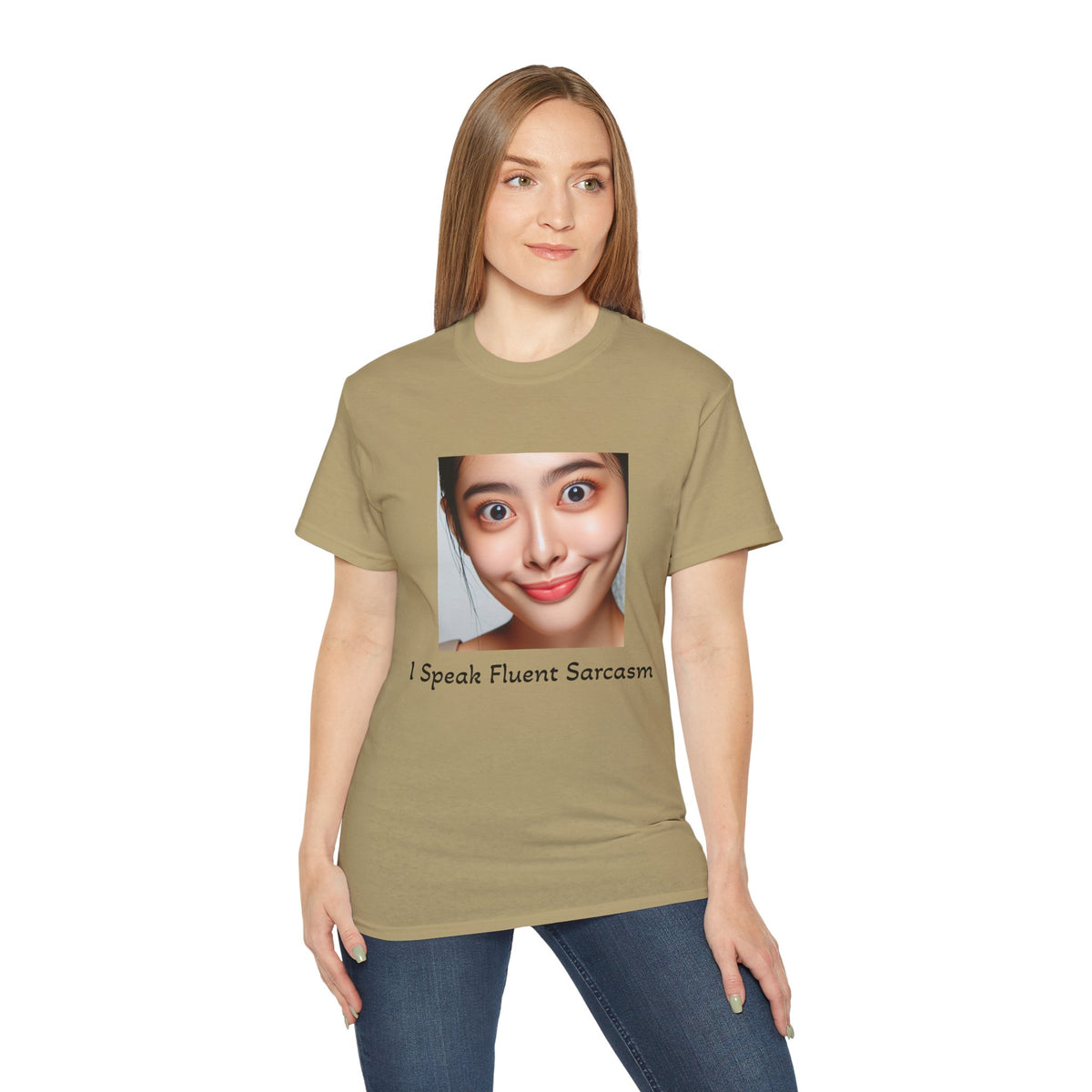 Sarcastic Face T-Shirt — “I Speak Fluent Sarcasm” Graphic Tee