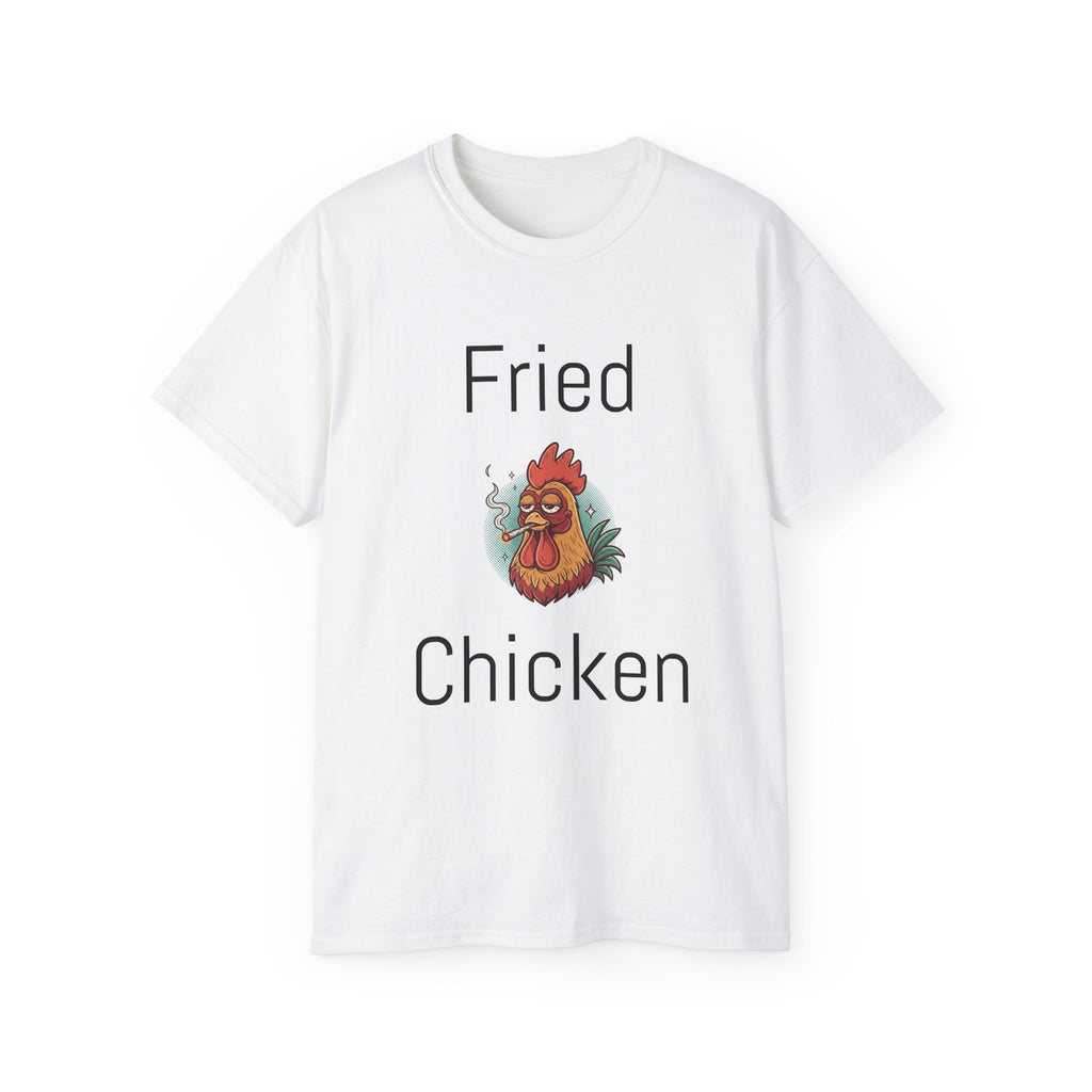 Fried Chicken Graphic Tee — Cute funny witty Smoking Rooster T-Shirt Unisex