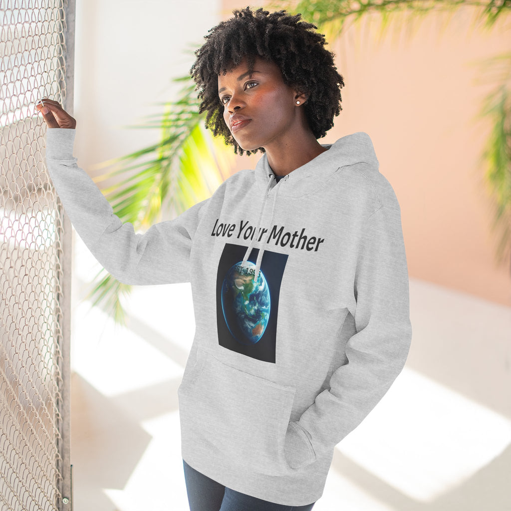 Hoodie - "Love Your Mother" Earth Graphic Hoodie (Eco Awareness, Earth Day)