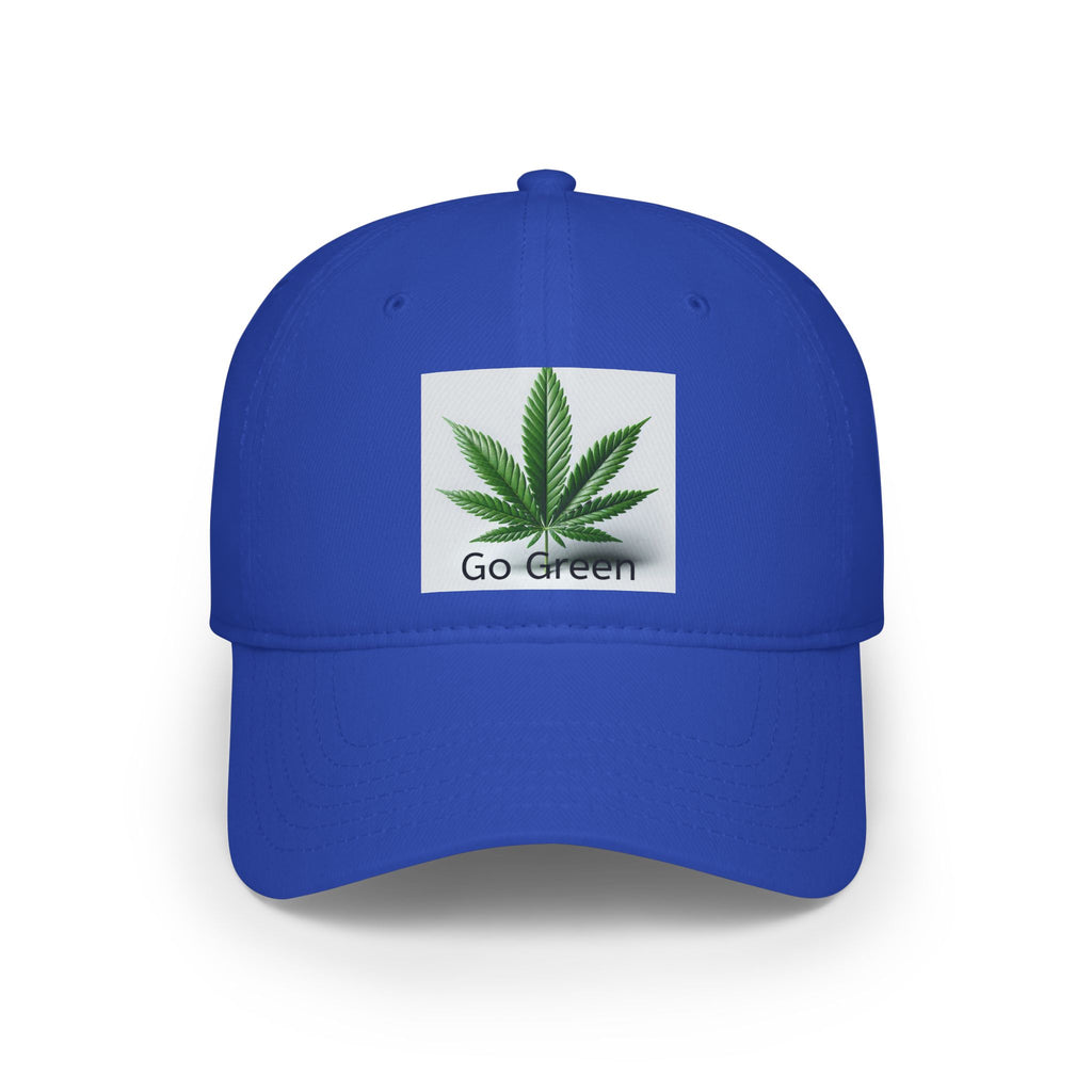 Go Green Marijuana Leaf - Low Profile Baseball Cap Pro pot One Size
