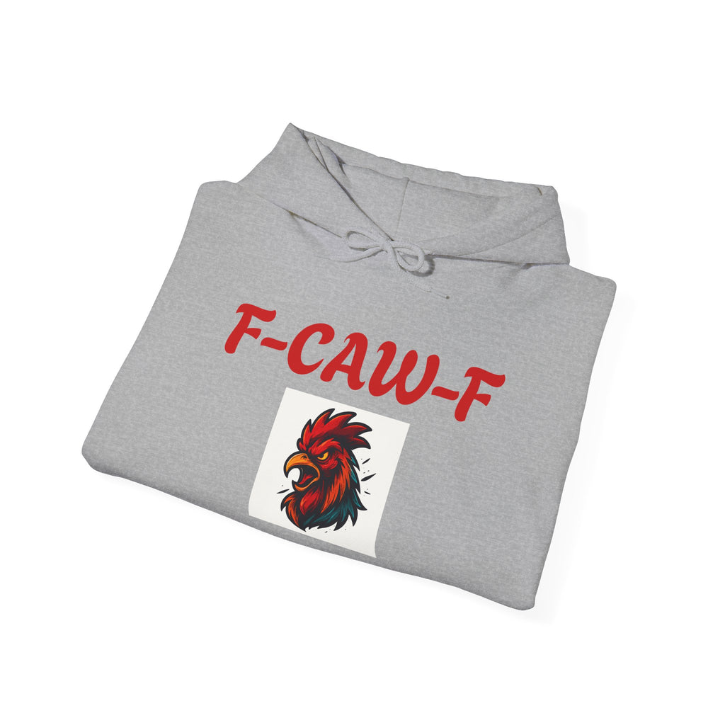 Rooster F-CAW-F Graphic Hoodie – Funny Rooster Farm & Poultry Lover Sweatshirt