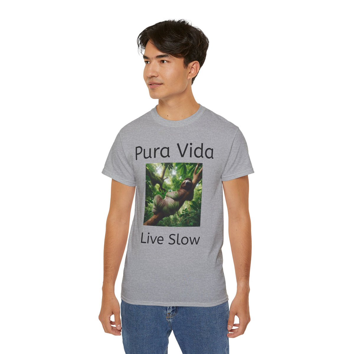 Pura Vida Sloth T - Live Slow Unisex Cotton T