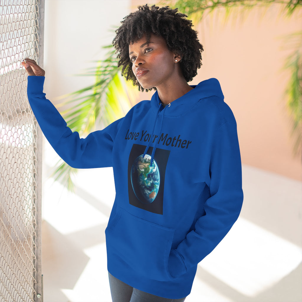 Hoodie - "Love Your Mother" Earth Graphic Hoodie (Eco Awareness, Earth Day)
