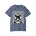 Cool Cat with Headphones   Unisex Tee