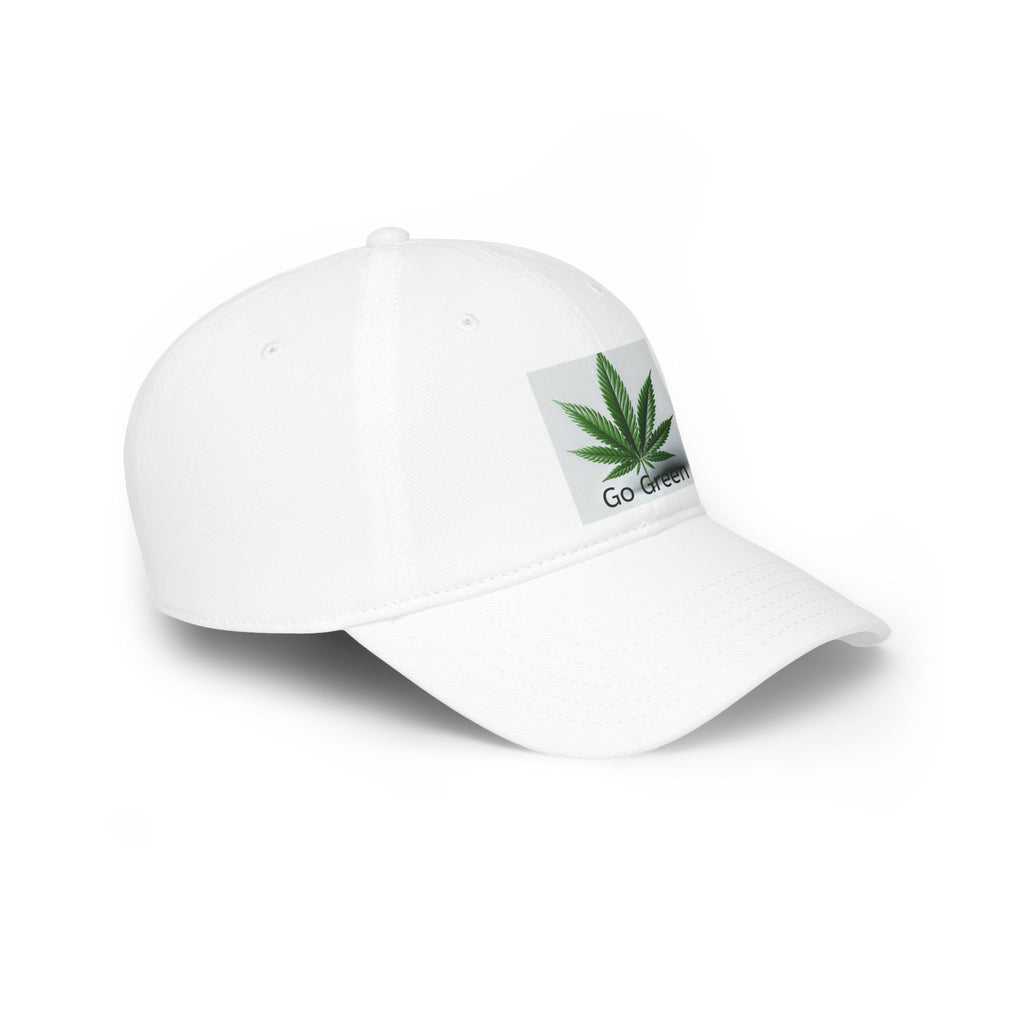 Go Green Marijuana Leaf - Low Profile Baseball Cap Pro pot One Size