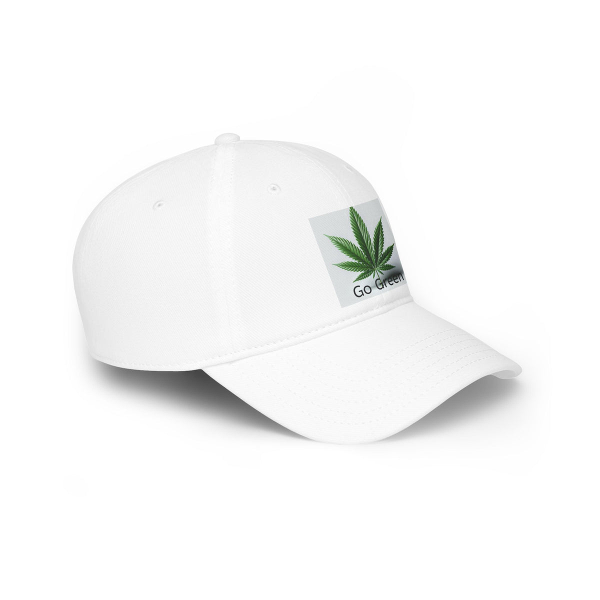 Go Green Marijuana Leaf - Low Profile Baseball Cap Pro pot One Size