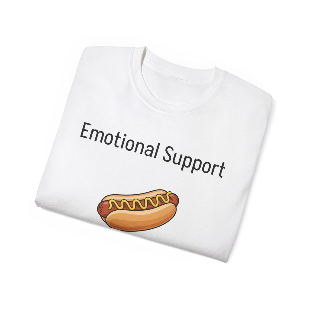 Emotional Support Dog T-Shirt — Funny Hot Dog Graphic Unisex Tee