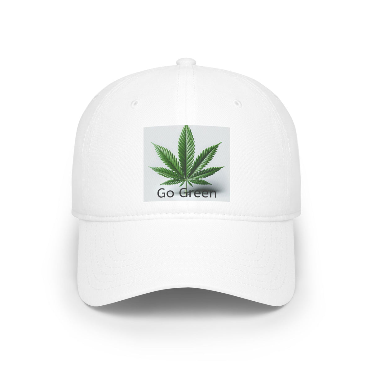 Go Green Marijuana Leaf - Low Profile Baseball Cap Pro pot One Size