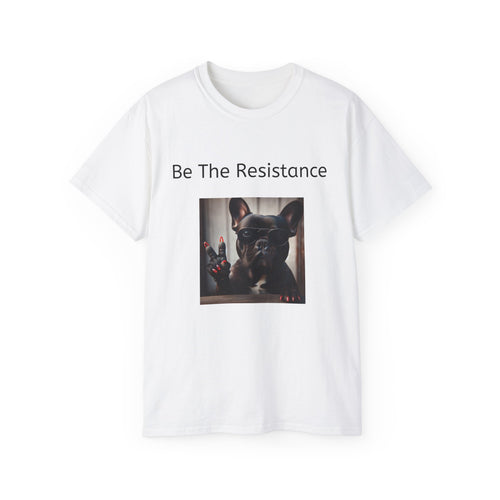 Be the Resistance French Bulldog  V-Neck Tee - Frenchie T Unisex Jersey T-Shirt