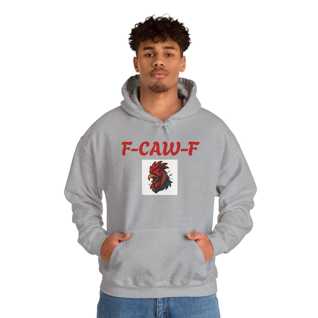 Rooster F-CAW-F Graphic Hoodie – Funny Rooster Farm & Poultry Lover Sweatshirt