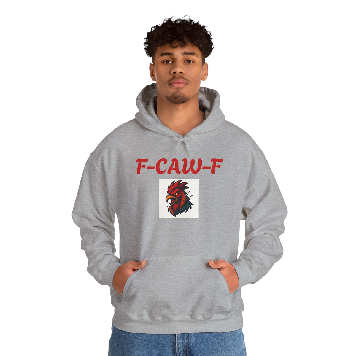 Rooster F-CAW-F Graphic Hoodie – Funny Rooster Farm & Poultry Lover Sweatshirt