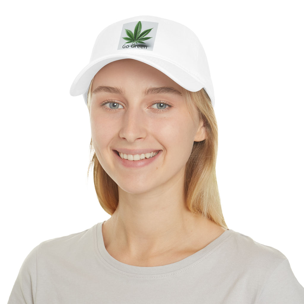 Go Green Marijuana Leaf - Low Profile Baseball Cap Pro pot One Size
