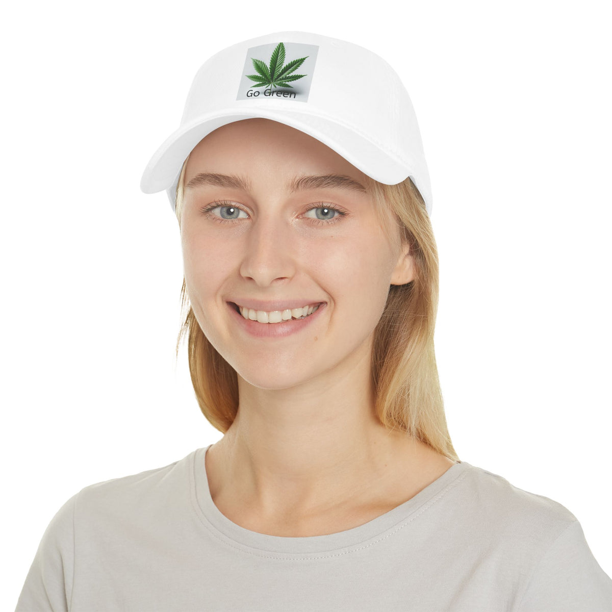 Go Green Marijuana Leaf - Low Profile Baseball Cap Pro pot One Size
