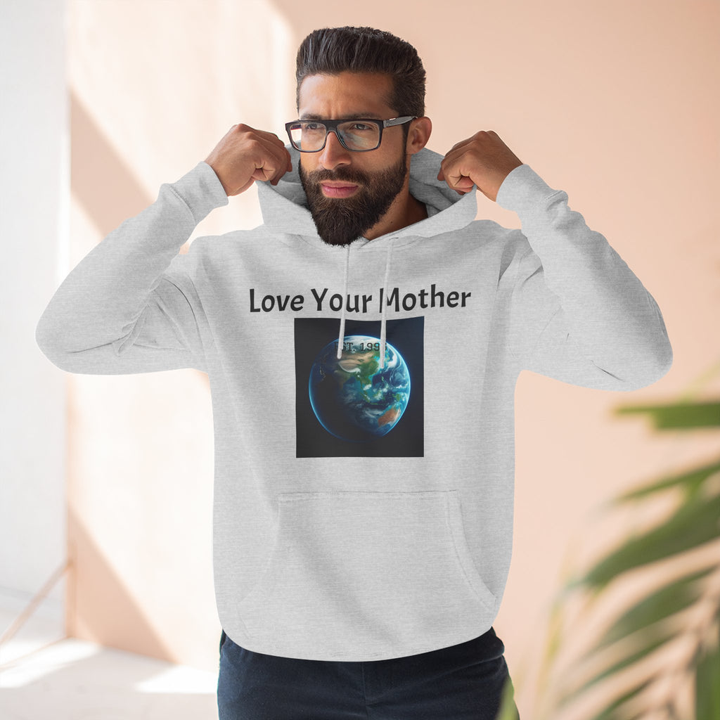 Hoodie - "Love Your Mother" Earth Graphic Hoodie (Eco Awareness, Earth Day)
