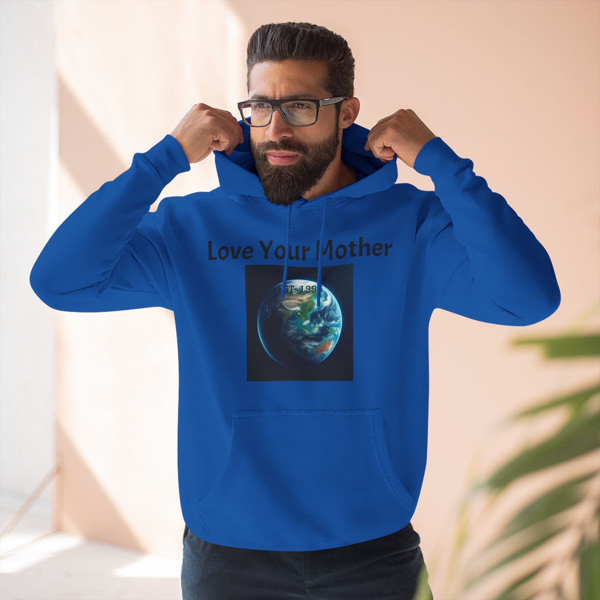 Hoodie - "Love Your Mother" Earth Graphic Hoodie (Eco Awareness, Earth Day)